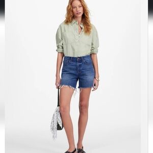 Madewell High Rise Long Denim Shorts 23